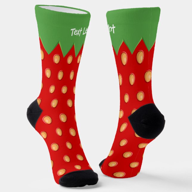 Chaussette Chaussettes Motif Arrière - plan fraise (Angulaire)