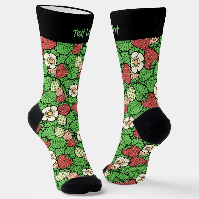 Chaussette Chaussettes Motif Arrière - plan fraise (Angulaire)