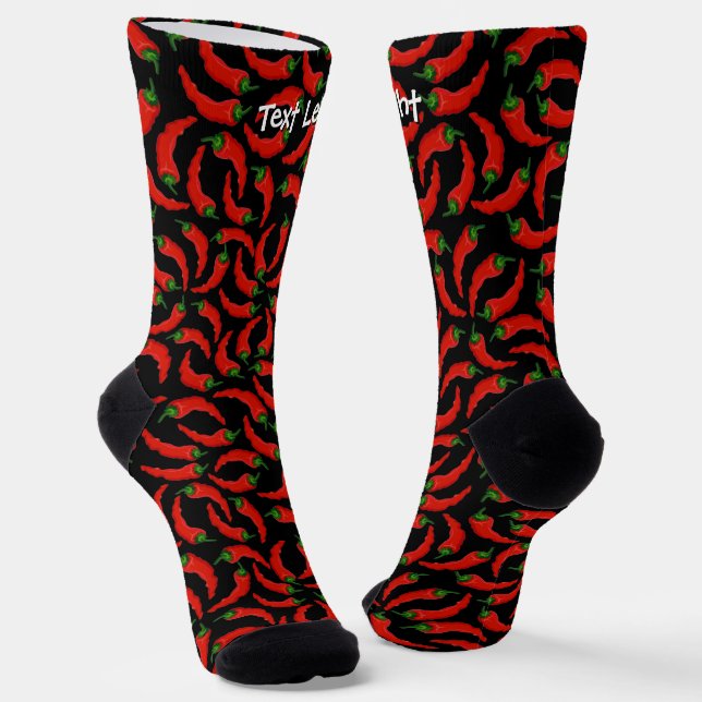 Chaussette Chaussettes Motif Chilli Peppers (Angulaire)