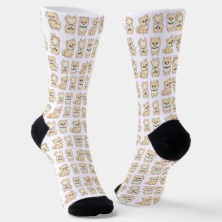 Chaussette Chaussettes motif chiot Pomeranian