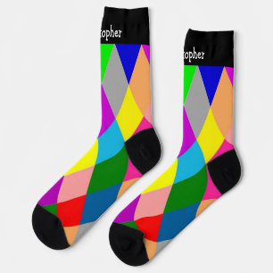 Chaussette Chaussettes motif diamants colorés