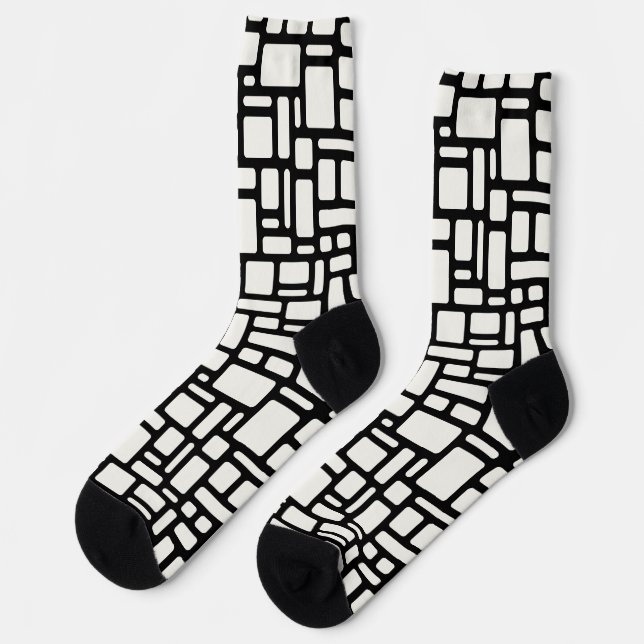 Chaussette Chaussettes motif en brique (Gauche)
