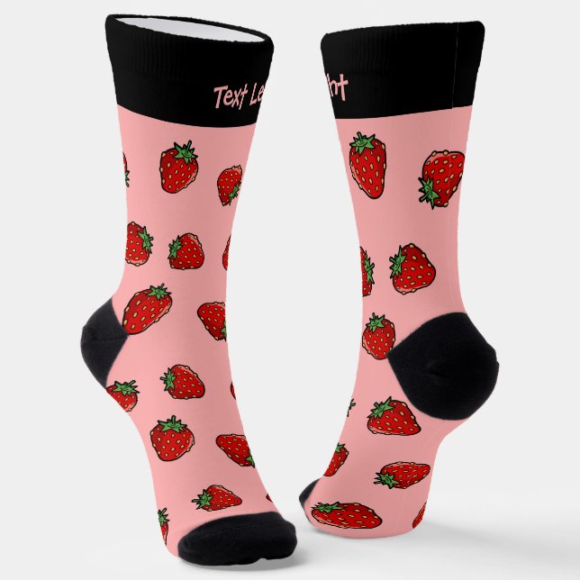 Chaussette Chaussettes Motif Icône fraise (Angulaire)