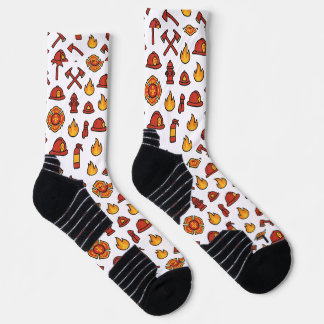 Chaussette Chaussettes Motif Icons Pompier