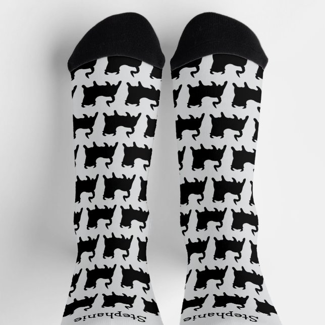 Chaussette Chaussettes motif taureau noir (Haut)