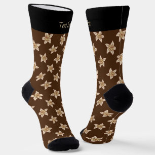 Chaussette Chaussettes Motifs à fleurs de vanille