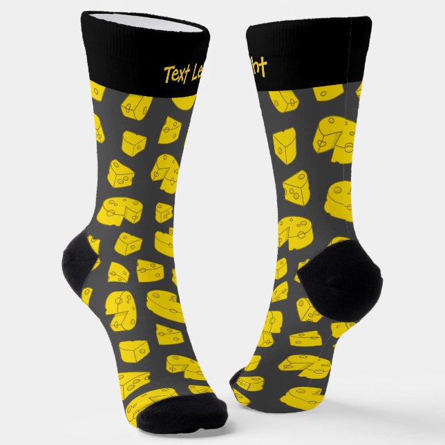 Chaussette Chaussettes Motifs au fromage jaune (Angulaire)