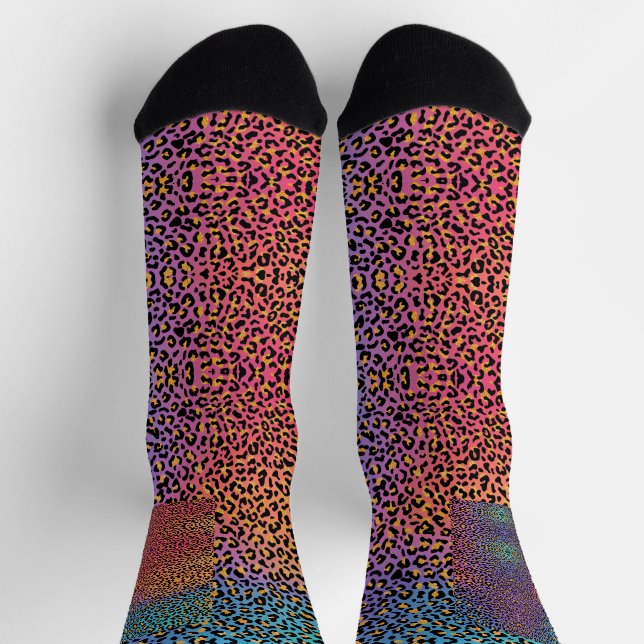 Chaussette Chaussettes Motifs Cheetah Leopard - Wild & Stylis (Haut)