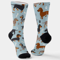 Chaussettes Motifs Dachshund Paws et Bones