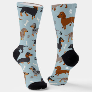 Chaussette Chaussettes Motifs Dachshund Paws et Bones