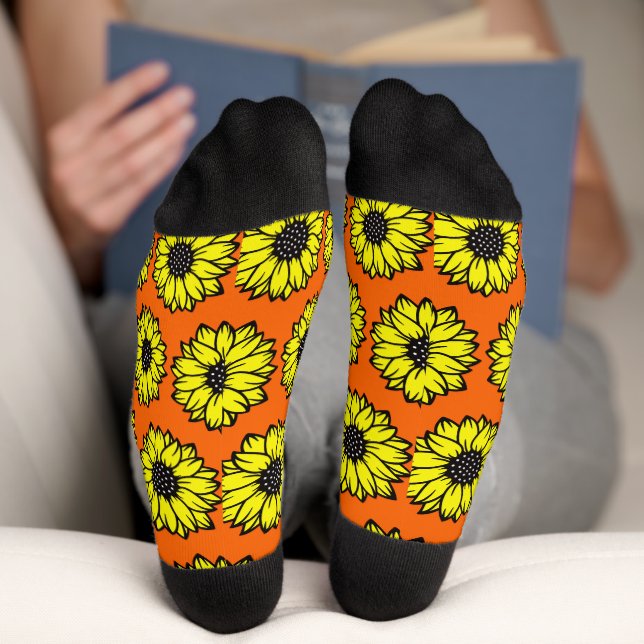 Chaussette Chaussettes Motifs "Daisy's" (Fond)
