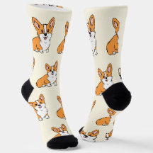 Chaussettes Motifs de chien de Corgi mignonne