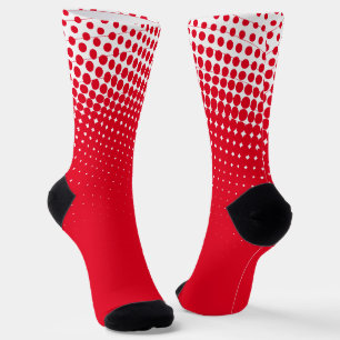 Chaussette Chaussettes Motifs Dégradées Rouge Et Blanc