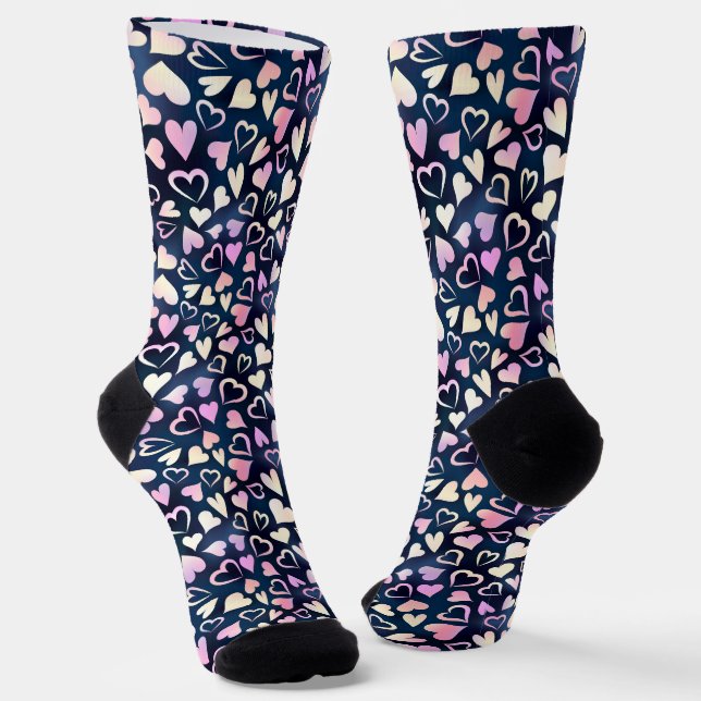 Chaussette Chaussettes Motifs d'équipage rose violet or (Angulaire)