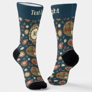 Chaussette Chaussettes Motifs Fraise Paisley
