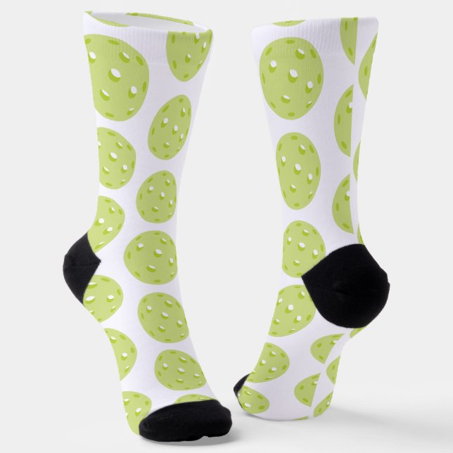 Chaussette Chaussettes Motifs Green Pickleball (Angulaire)