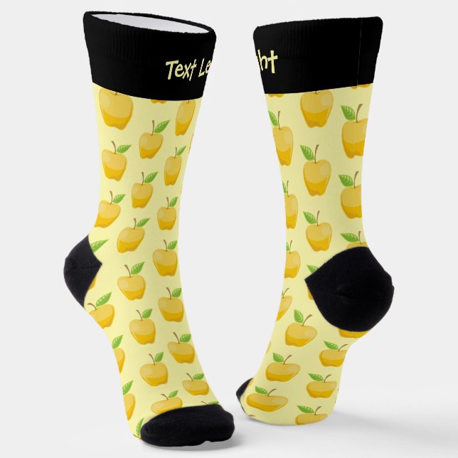 Chaussette Chaussettes Motifs jaune pomme (Angulaire)