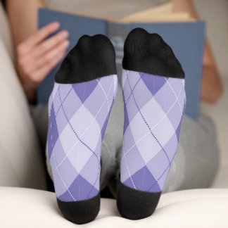 Chaussette Chaussettes Motifs Lilac Preppy violet clair