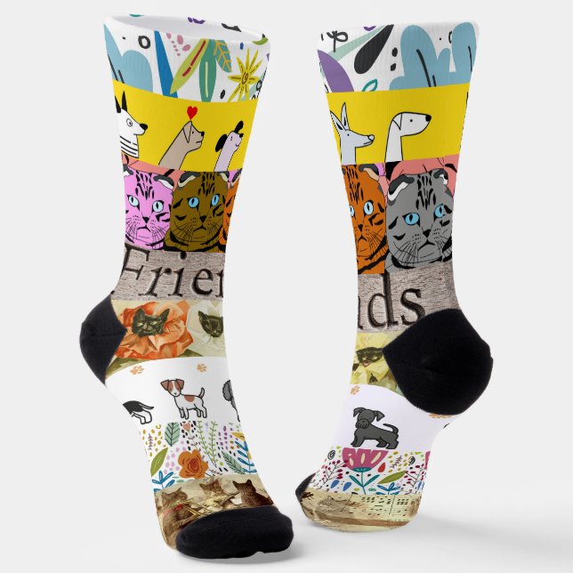 Chaussette Chaussettes Motifs pour chiens et chats (Angulaire)
