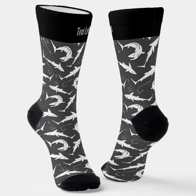 Chaussette Chaussettes Motifs pour requins et crochets (Angulaire)