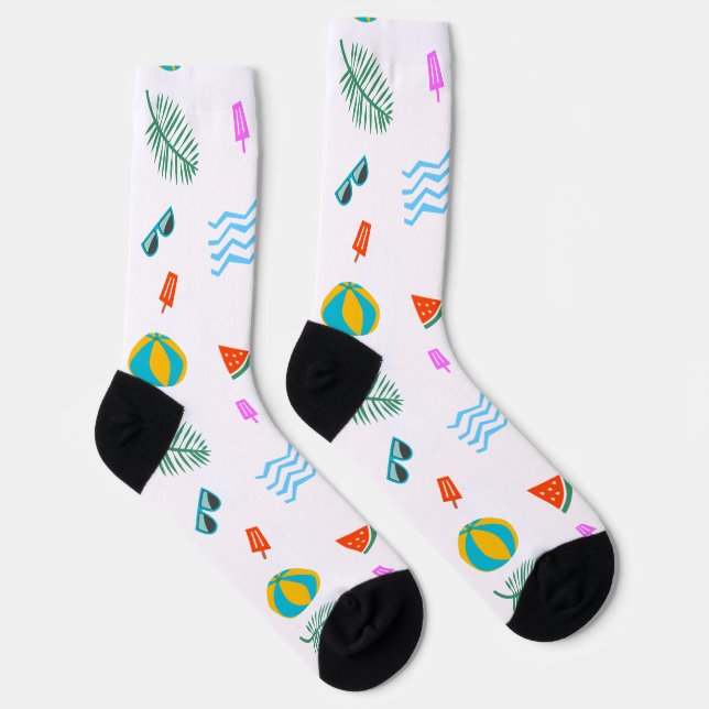 Chaussette Chaussettes Motifs Summer Beach (Droite)