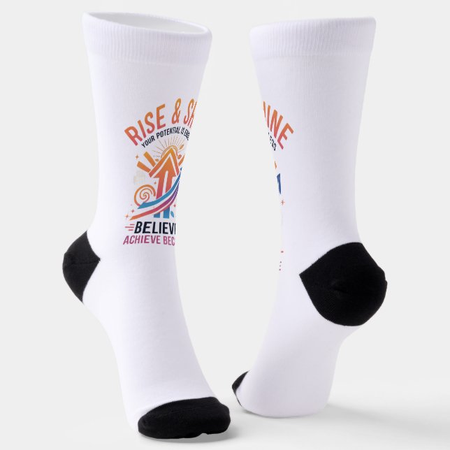 Chaussette Chaussettes Motivationnelles Rise & Shine (Angulaire)