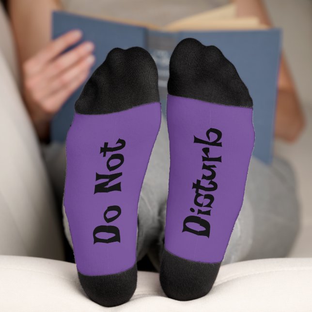 Chaussette Chaussettes Ne Pas Déranger Violettes (Fond)