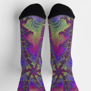 Chaussette Chaussettes Neon Fractal
