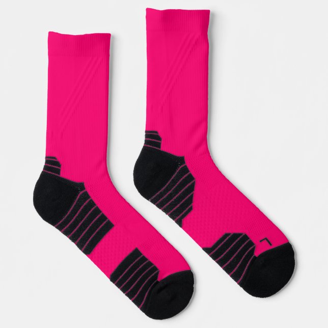 Chaussette Chaussettes Neon Pink pour hommes - personnalisabl (Droite)