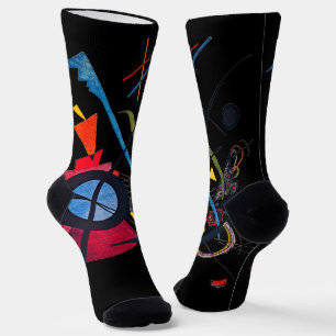 Chaussette Chaussettes noires abstraites violet Kandinsky - B