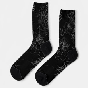 Chaussette Chaussettes noires d'Halloween avec motif de toile