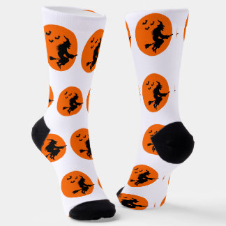Chaussette Chaussettes orange et noir d'Halloween