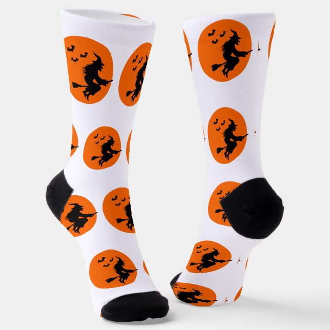 Chaussette Chaussettes orange et noir d'Halloween (Angulaire)