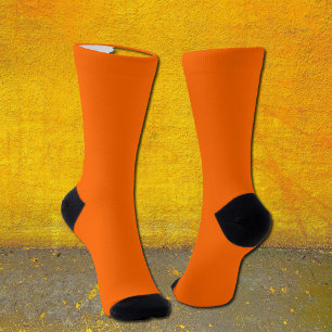 Chaussette Chaussettes Orange Néon Uni – Personnalisables 