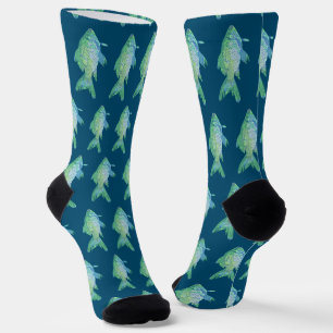 Chaussette Chaussettes papa poisson bleu