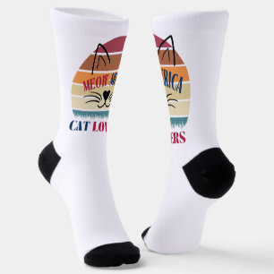 Chaussette Chaussettes patriotiques Meow-Merica Amoureux de l