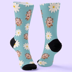Chaussette Chaussettes personnalisées à motif jolie marguerit