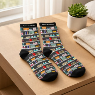 Chaussette Chaussettes personnalisées avec nom et étagères de