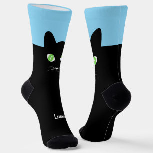 Chaussette Chaussettes personnalisées avec photo de chat noir