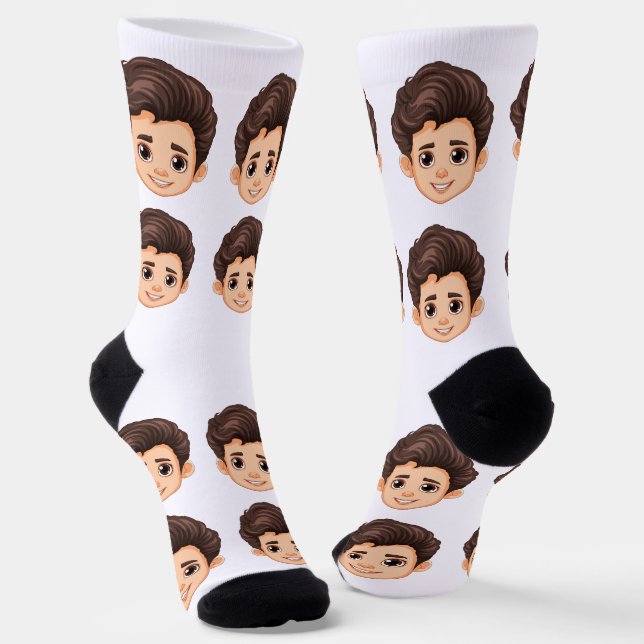 Chaussette Chaussettes personnalisées avec visage (Angulaire)