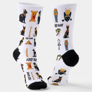 Chaussette Chaussettes personnalisées Chat Égyptien Antique &