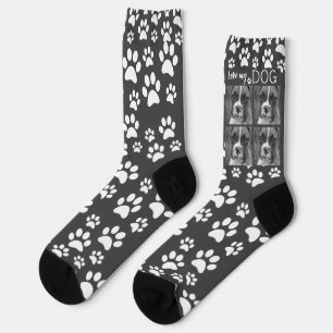 Chaussette Chaussettes personnalisées en noir et blanc - Phot