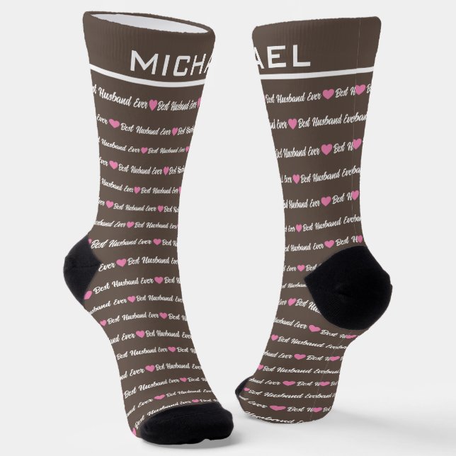 Chaussette Chaussettes personnalisées "Meilleur Mari jamais" (Angulaire)