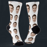 Chaussette Chaussettes personnalisées pour visage Chaussettes<br><div class="desc">Chaussettes personnalisées pour visage Chaussettes photo personnalisées</div>