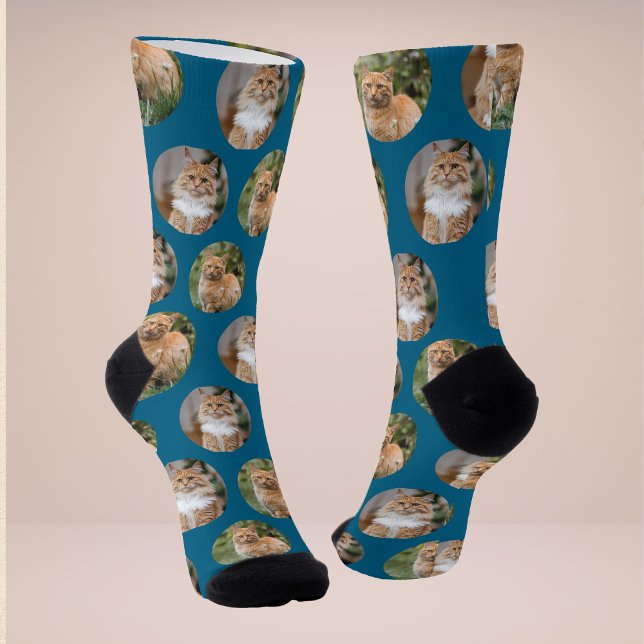 Chaussette Chaussettes Photo de Chat Adorable Animal de Compa (Créateur téléchargé)