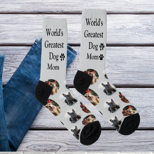 Chaussette Chaussettes Photo Maman Chien Motif Personnalisé M