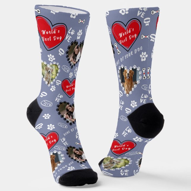 Chaussette Chaussettes photo personnalisées pour chien | Chau (Angulaire)