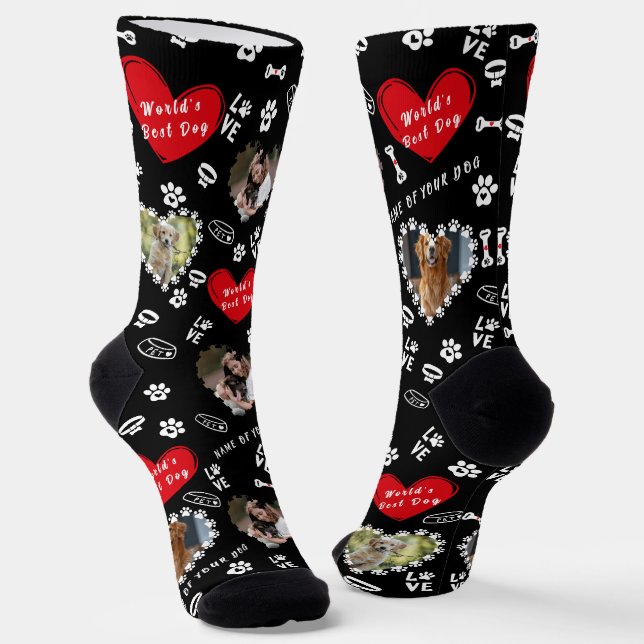 Chaussette Chaussettes photo personnalisées pour chien | Chau (Angulaire)