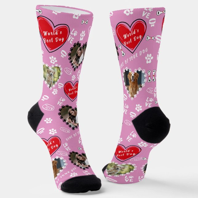 Chaussette Chaussettes photo personnalisées pour chien | Chau (Angulaire)