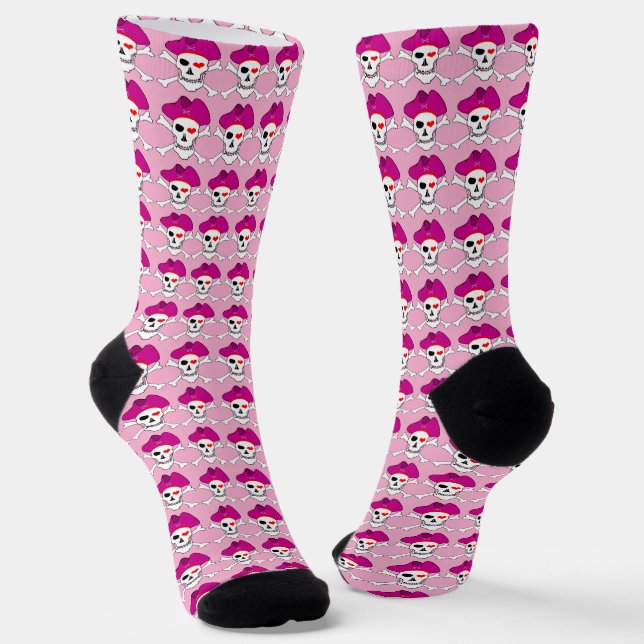 Chaussette Chaussettes pirates, Capitaine Grace, Drapeau, Mod (Angulaire)